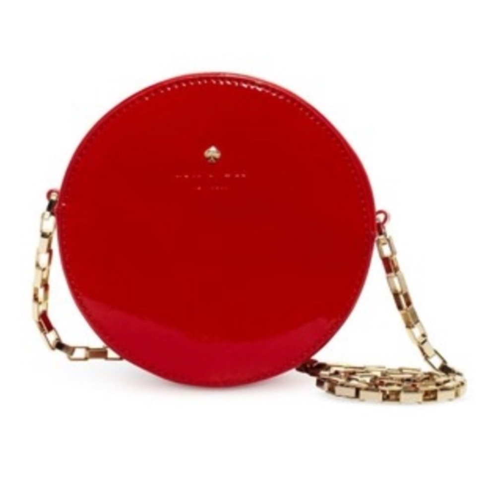 ♠️ ❤️Kate Spade “Normandy Park” Circle Bag patent Leather Crossbody Bag